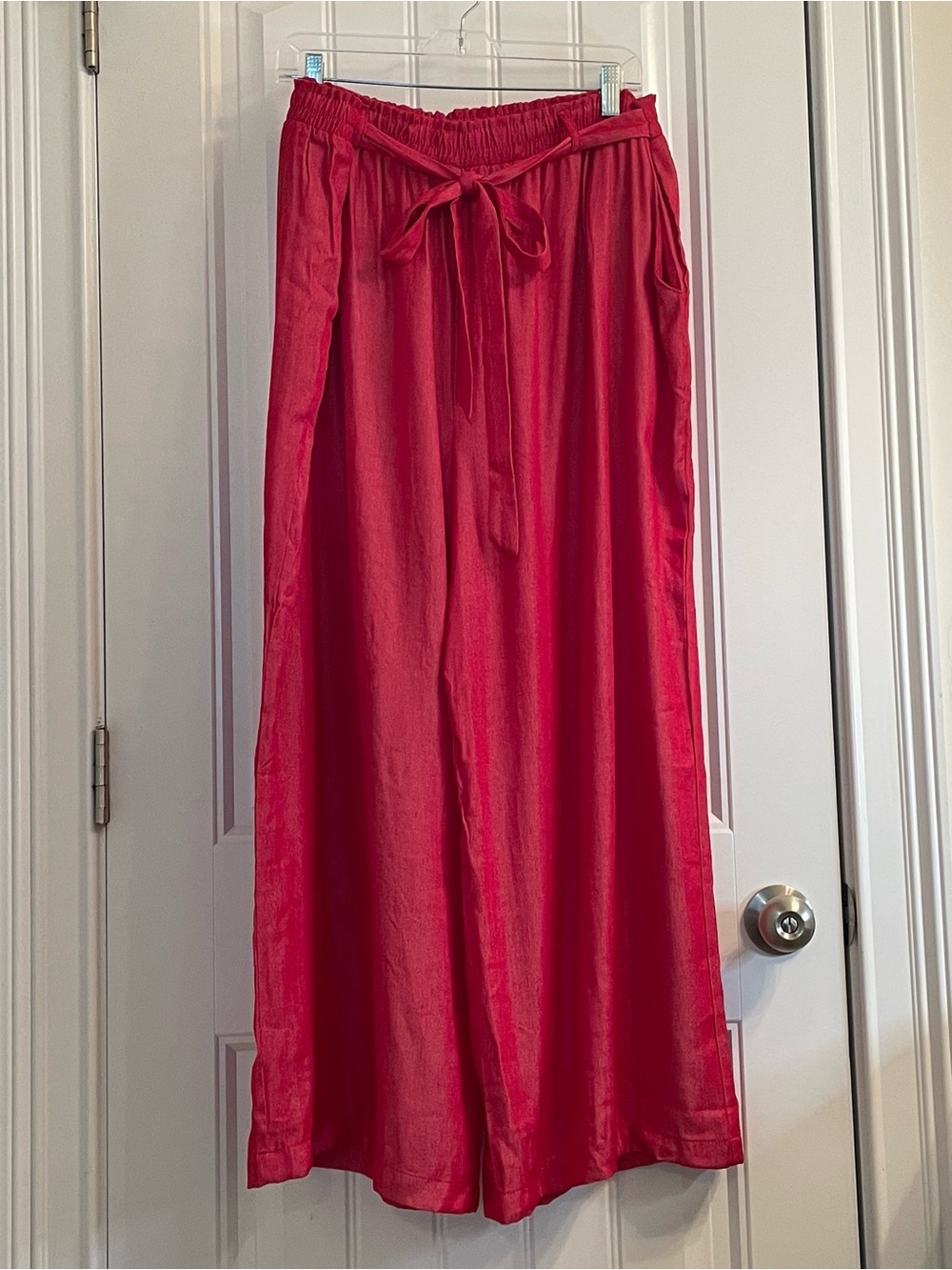LuLaRoe Red Wide-Leg Paperbag Pants